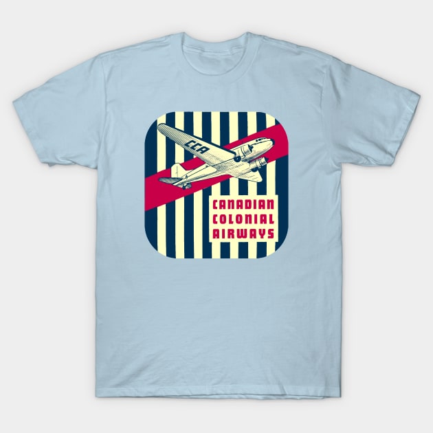 Canadian Colonial Airlines T-Shirt by Midcenturydave